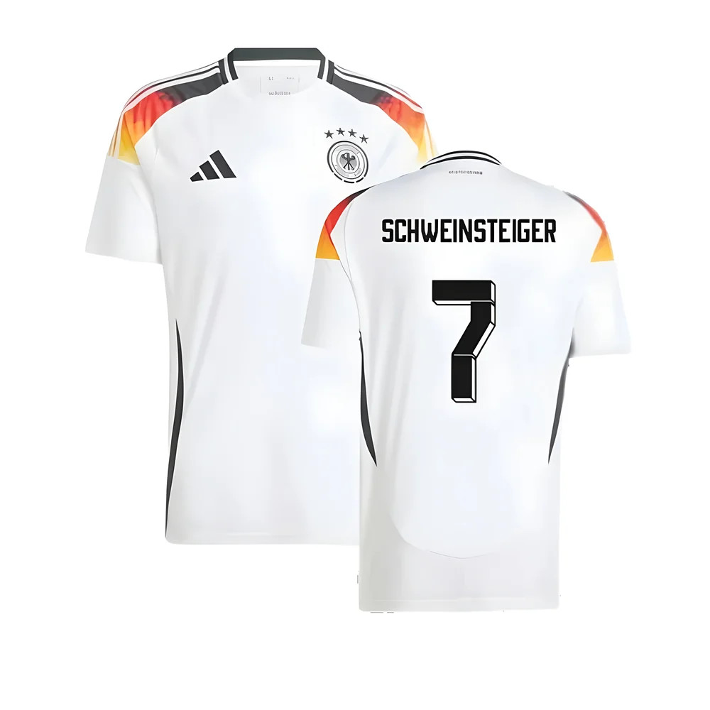 '24-'25 Germany Home Shirt (Schweinsteiger 7) Polyester Made By: Adidas Men's White Extra Small