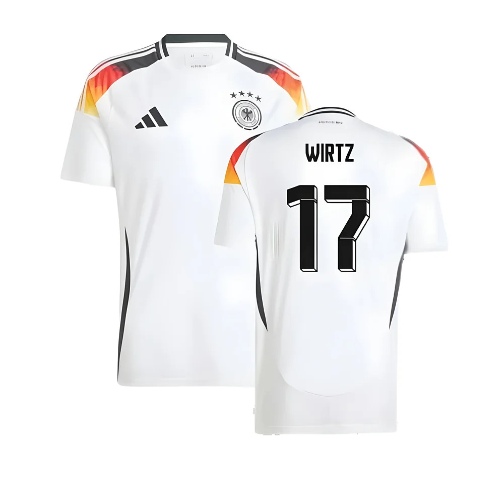 '24-'25 Germany Home Shirt (Wirtz 17) Polyester Made By: Adidas Men's White Xxl