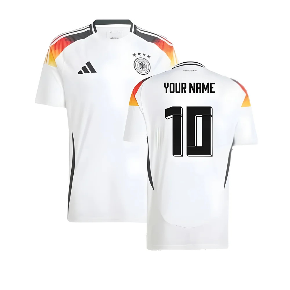 '24-'25 Germany Home Shirt (Your Name) Polyester Made By: Adidas Men's White Extra Small