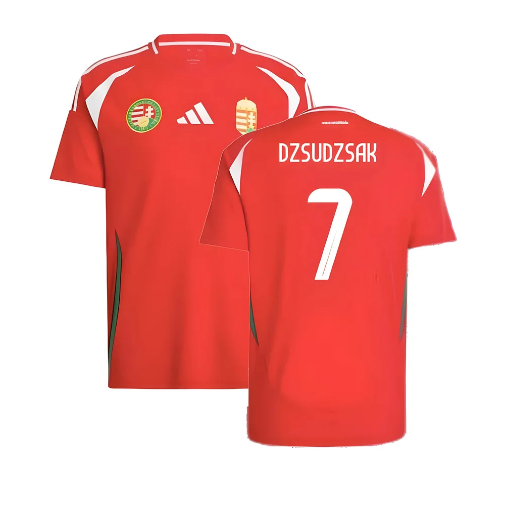 '24-'25 Hungary Home Shirt (Dzsudzsak 7) Polyester Blazs Dzsudzsak Made By: Adidas Men's Red Medium