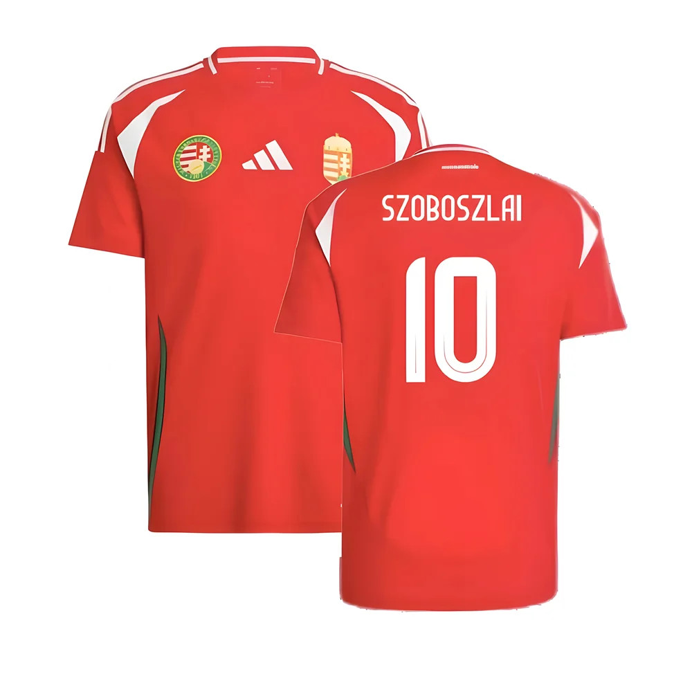 '24-'25 Hungary Home Shirt (Szoboszlai 10) Polyester Dominik Szoboszlai Made By: Adidas Men's Red Medium