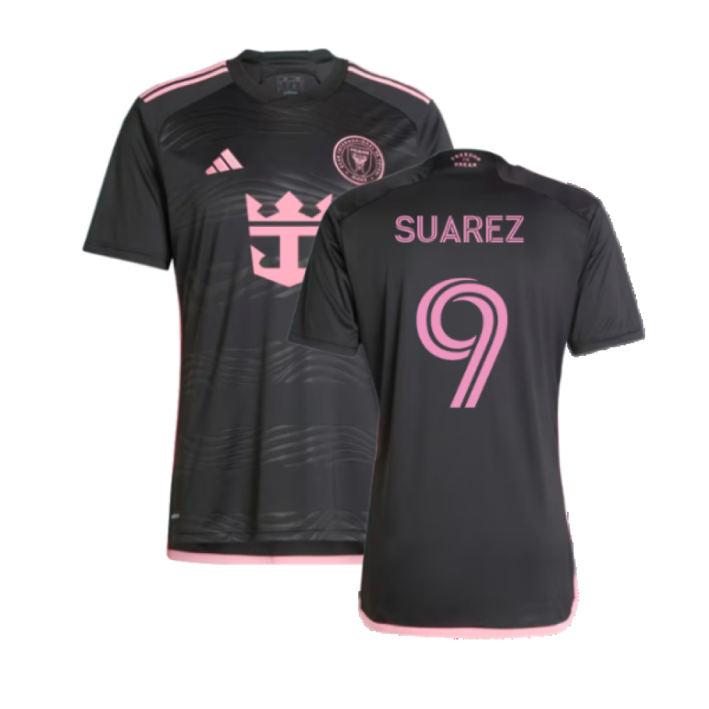 '24-'25 Inter Miami Away Shirt (Suarez 9) Polyester Made By: Adidas Men's Black Medium