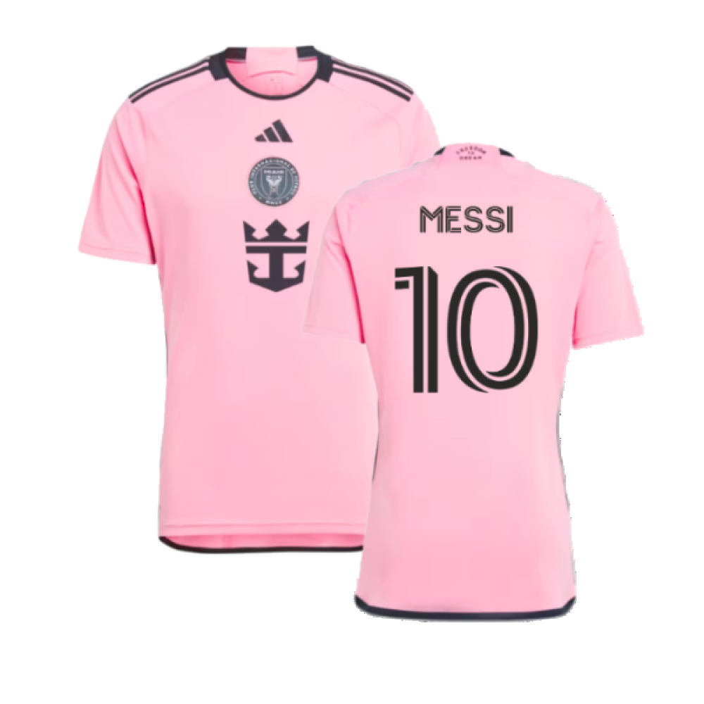 '24-'25 Inter Miami Home Shirt (Messi 10) Polyester Made By: Adidas Men's Pink Xxl