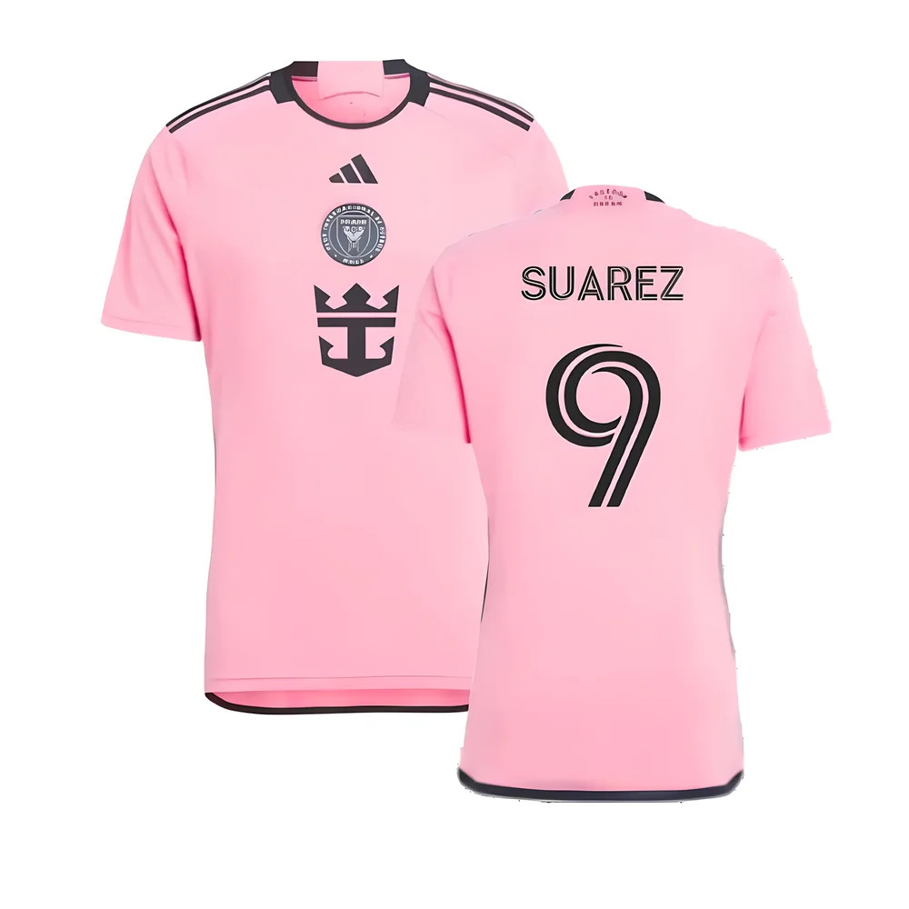 '24-'25 Inter Miami Home Shirt (Suarez 9) Polyester Made By: Adidas Men's Pink Xxl