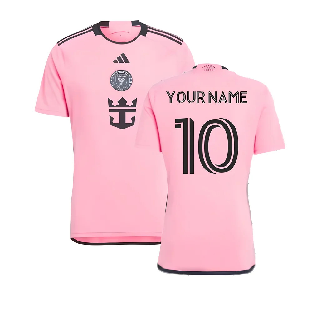 '24-'25 Inter Miami Home Shirt (Your Name) Polyester Made By: Adidas Men's Pink Xxl