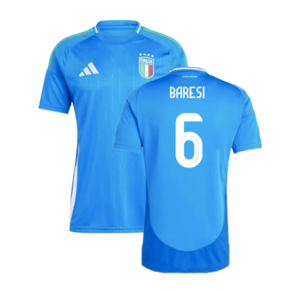 '24-'25 Italy Home Shirt (Baresi 6) Polyester Franco Baresi Made By: Adidas Men's Blue Xxl