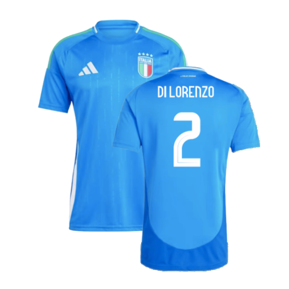 '24-'25 Italy Home Shirt (Di Lorenzo 2) Polyester Giovanni Di Lorenzo Made By: Adidas Men's Blue Xxl