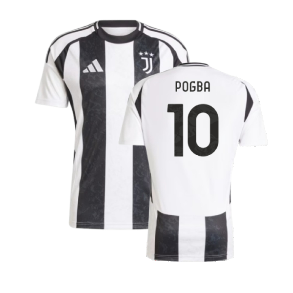 '24-'25 Juventus Home Shirt (Pogba 10) Polyester Made By: Adidas Men's Black Medium
