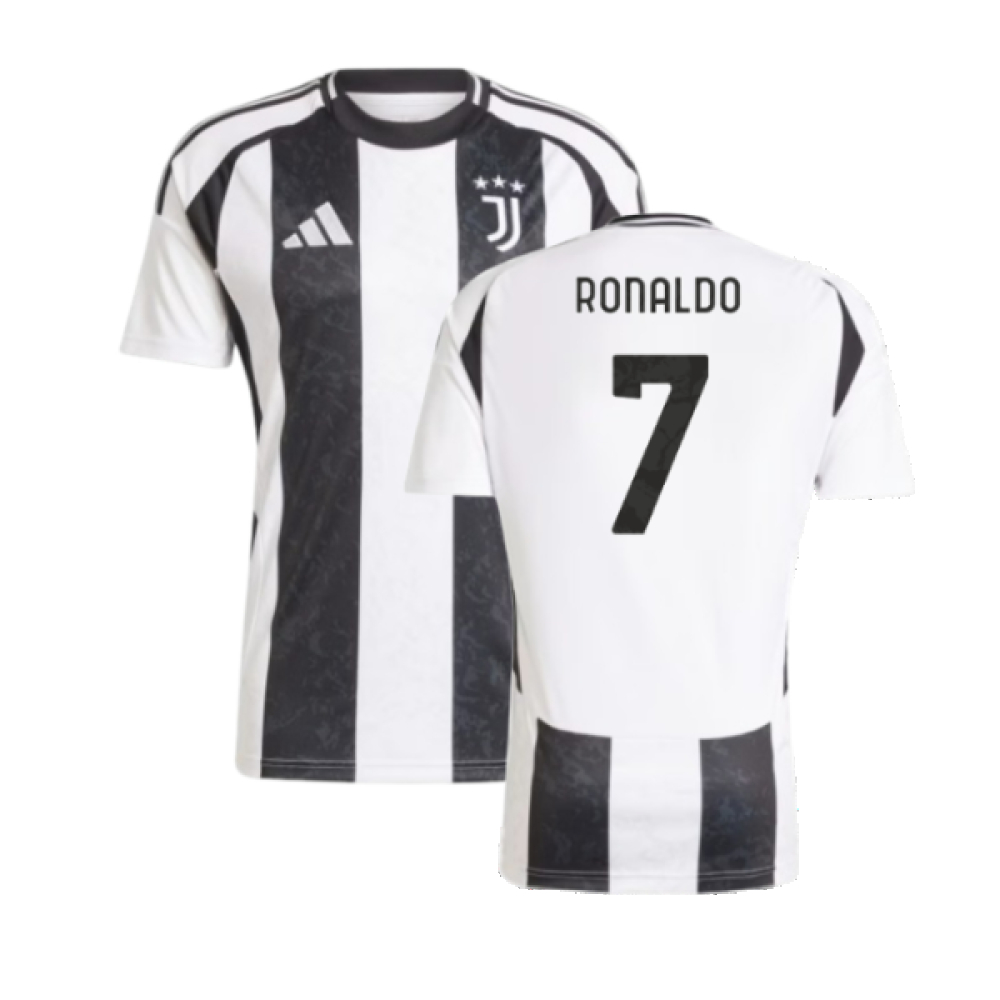 '24-'25 Juventus Home Shirt (Ronaldo 7) Polyester Made By: Adidas Men's Black Small