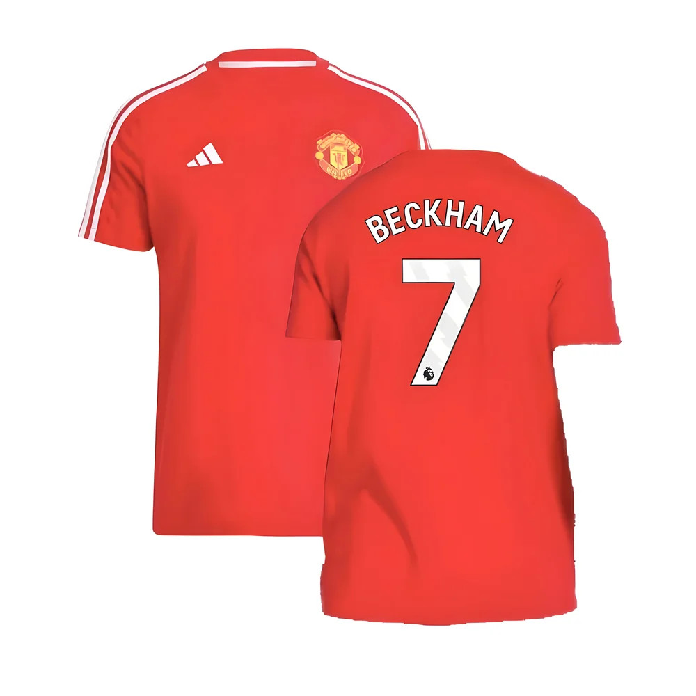 '24-'25 Man Utd Dna Tee (Red) (Beckham 7) Polyester Manchester United Made By: Adidas Men's Red 3XL