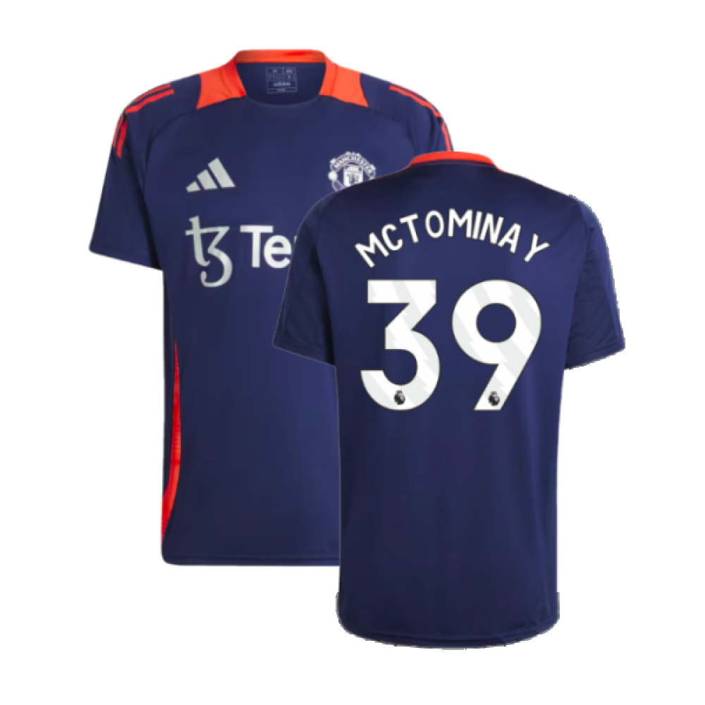 '24-'25 Man Utd Training Jersey (Night Indigo) (Mctominay 39) Polyester Manchester United Made By: Adidas Men's Navy Xxl