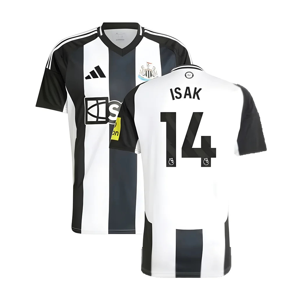 '24-'25 Newcastle Home Shirt (Isak 14) Polyester Made By: Adidas Men's Black Medium