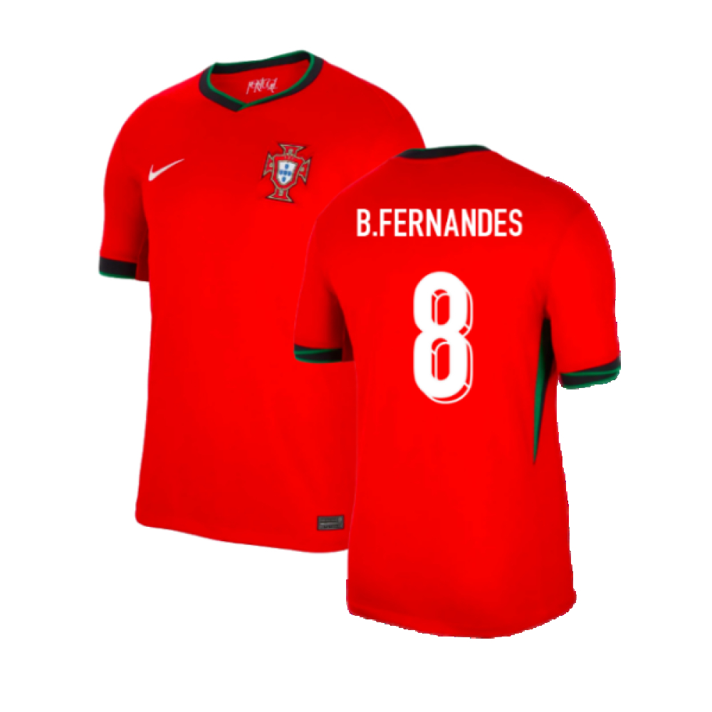'24-'25 Portugal Home Shirt (B.fernandes 8) Polyester Made By: Nike Men's Red Xxl