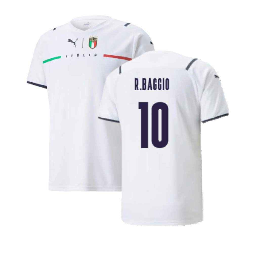 '21-'22 Italy Away Shirt (R.baggio 10) Polyester Roberto Baggio Made By: Puma Men's White Xxl