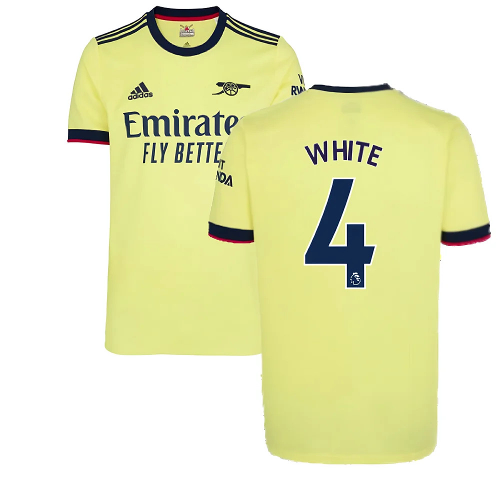 '21-'22 Arsenal Away Shirt ( 4) Polyester Made By: Adidas Men's White Xxl