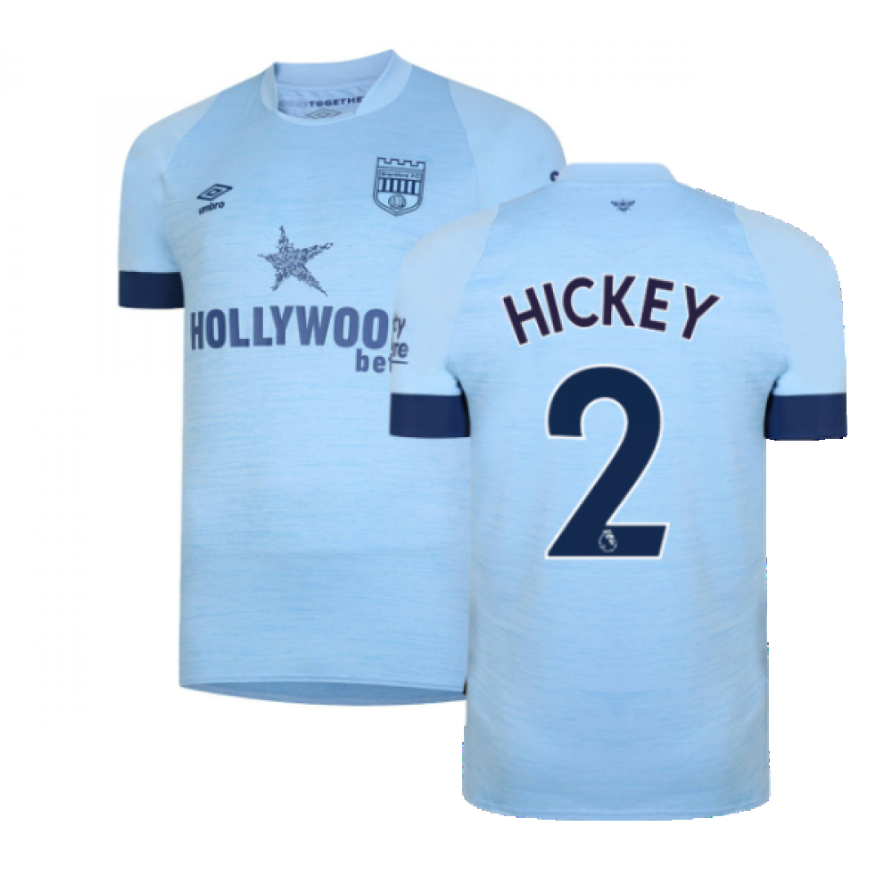 '22-'23 Brentford Away Shirt (Hickey 2) Polyester Aaron Hickey Made By: Umbro Men's Blue Large