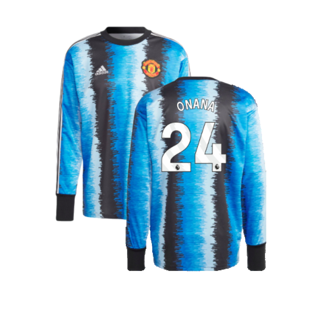 '23-'24 Man Utd Icon Gk Jersey (Onana 24) Polyester Manchester United Made By: Adidas Men's Blue Medium