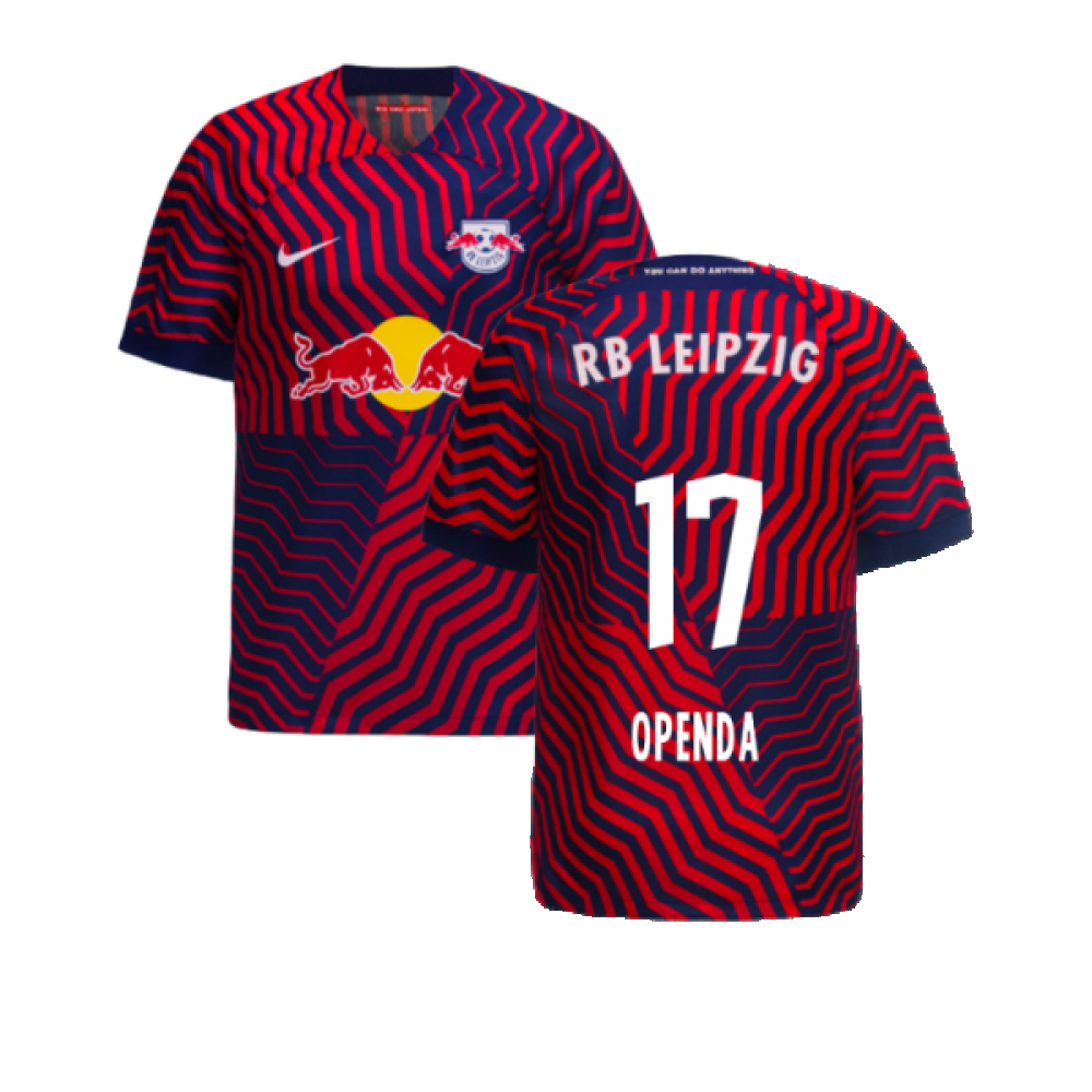 '23-'24 Bull Leipzig Away Shirt (Openda 17) Polyester Made By: Nike Men's Red Extra Large