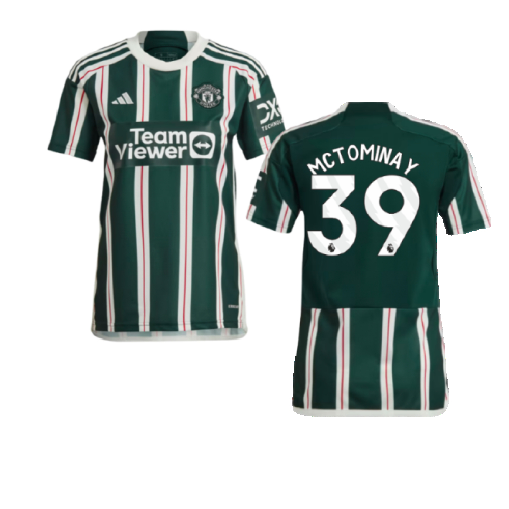 '23-'24 Man Utd Away Shirt (Mctominay 39) Polyester Manchester United Made By: Adidas Men's Green Medium