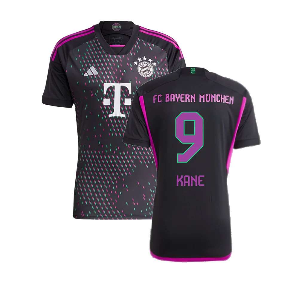 '23-'24 Bayern Munich Away Shirt (Kane 9) Polyester Made By: Adidas Men's Black Extra Large