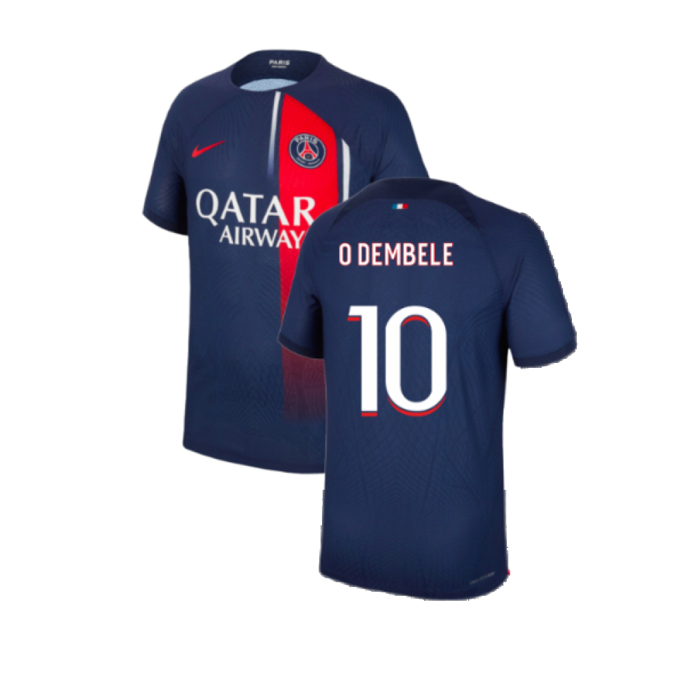 '23-'24 Psg Home Shirt (O Dembele 10) Polyester Made By: Nike Men's Navy Extra Large