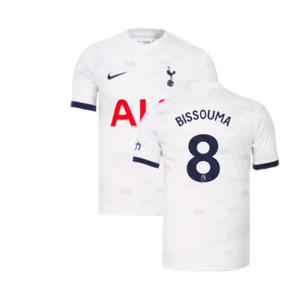 '23-'24 Tottenham Hotspur Home Shirt (Bissouma 8) Polyester Made By: Nike Men's White Extra Small