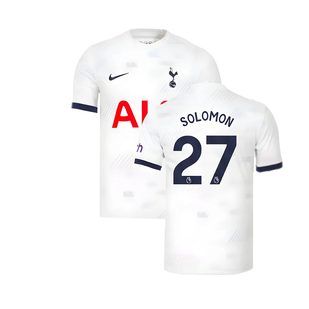 '23-'24 Tottenham Hotspur Home Shirt (Solomon 27) Polyester Made By: Nike Men's White Extra Small