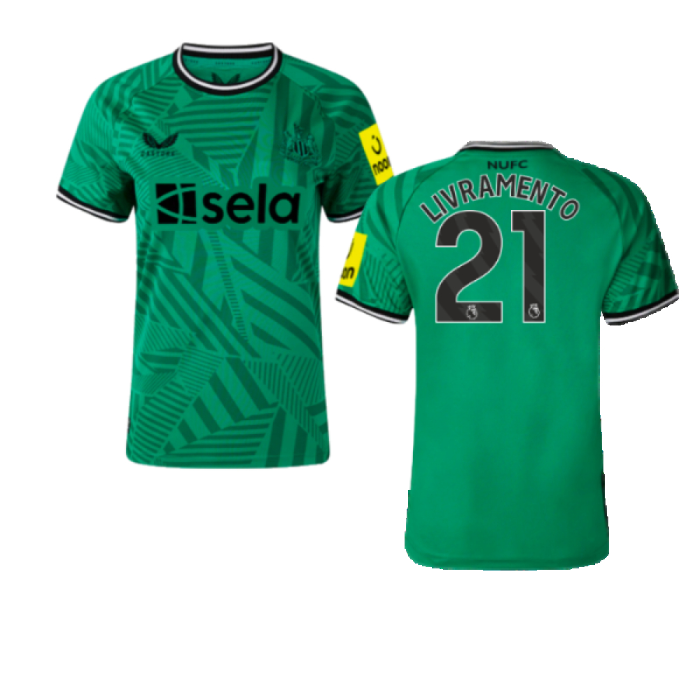 '23-'24 Newcastle Away Shirt () (Livramento 21) Polyester Made By: Castore Women's Green Extra Large