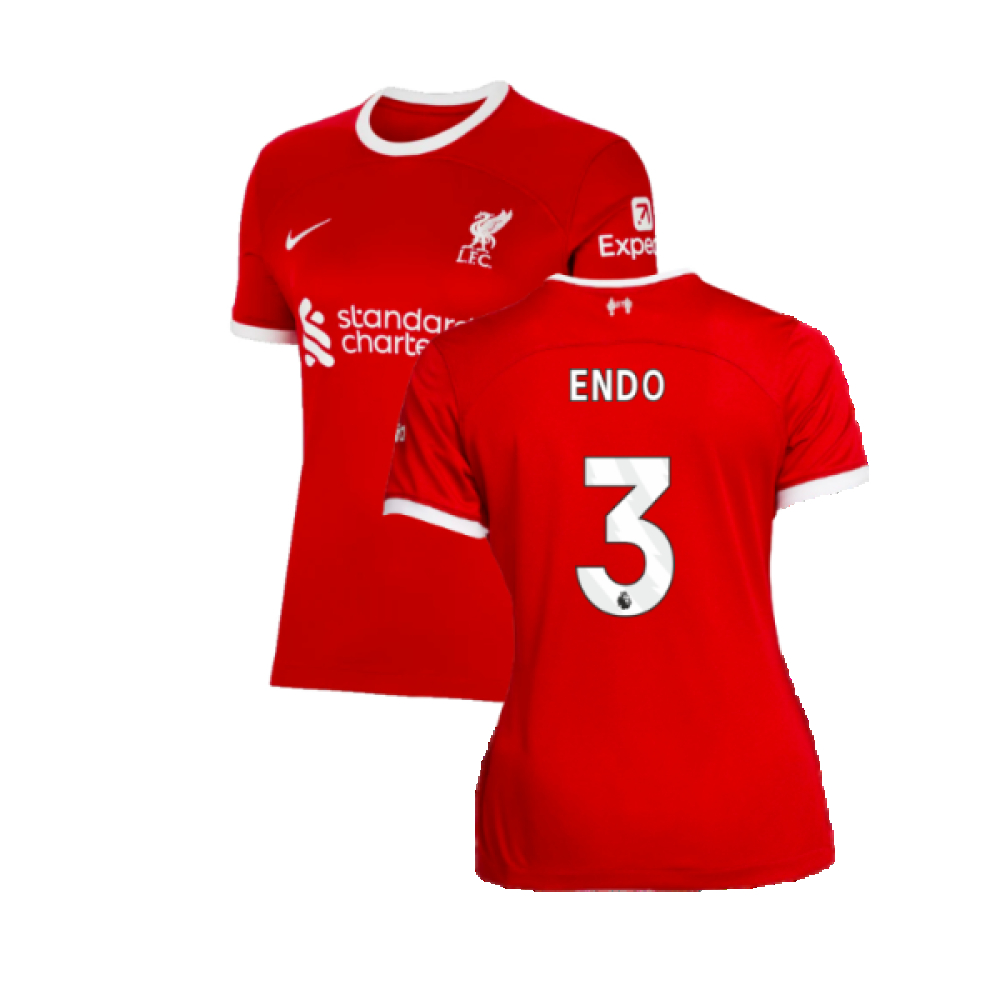 '23-'24 Liverpool Home Shirt () (Endo 3) Polyester Made By: Nike Women's Red Extra Large