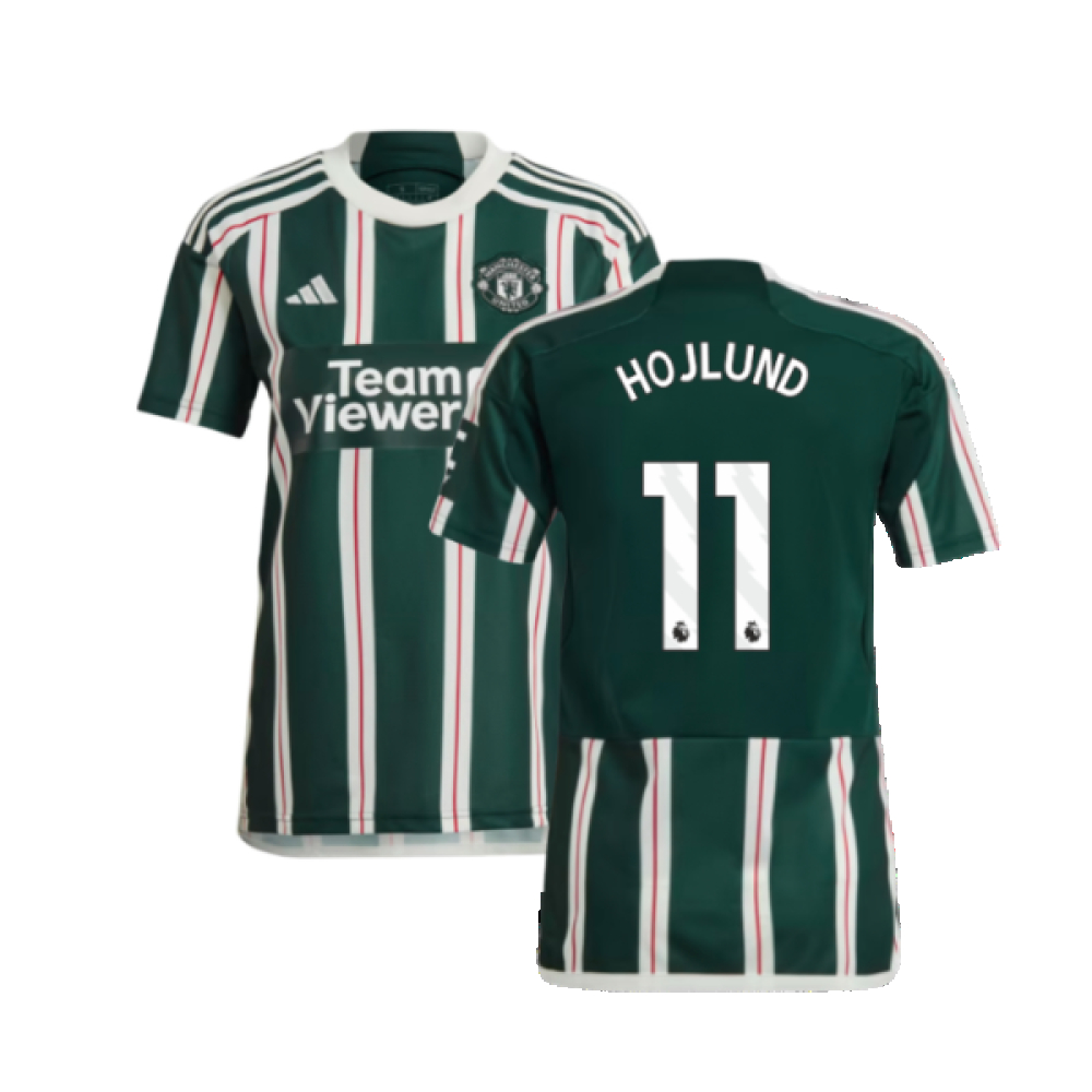 '23-'24 Man Utd Away Shirt (Hojlund 11) Polyester Manchester United Made By: Adidas Men's Green Medium