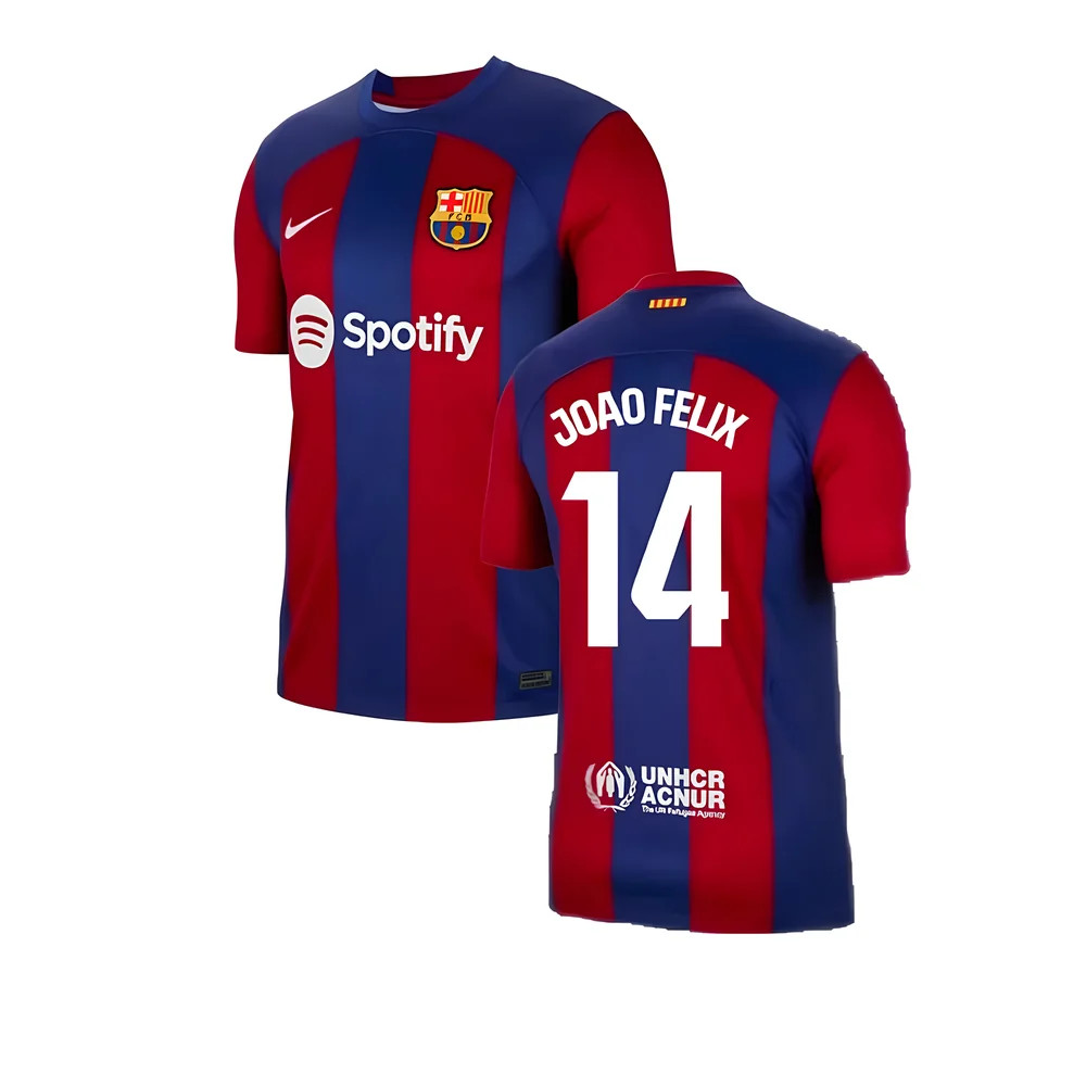'23-'24 Barcelona Home Shirt (Joao Felix 14) Polyester Made By: Nike Men's Red Xxl
