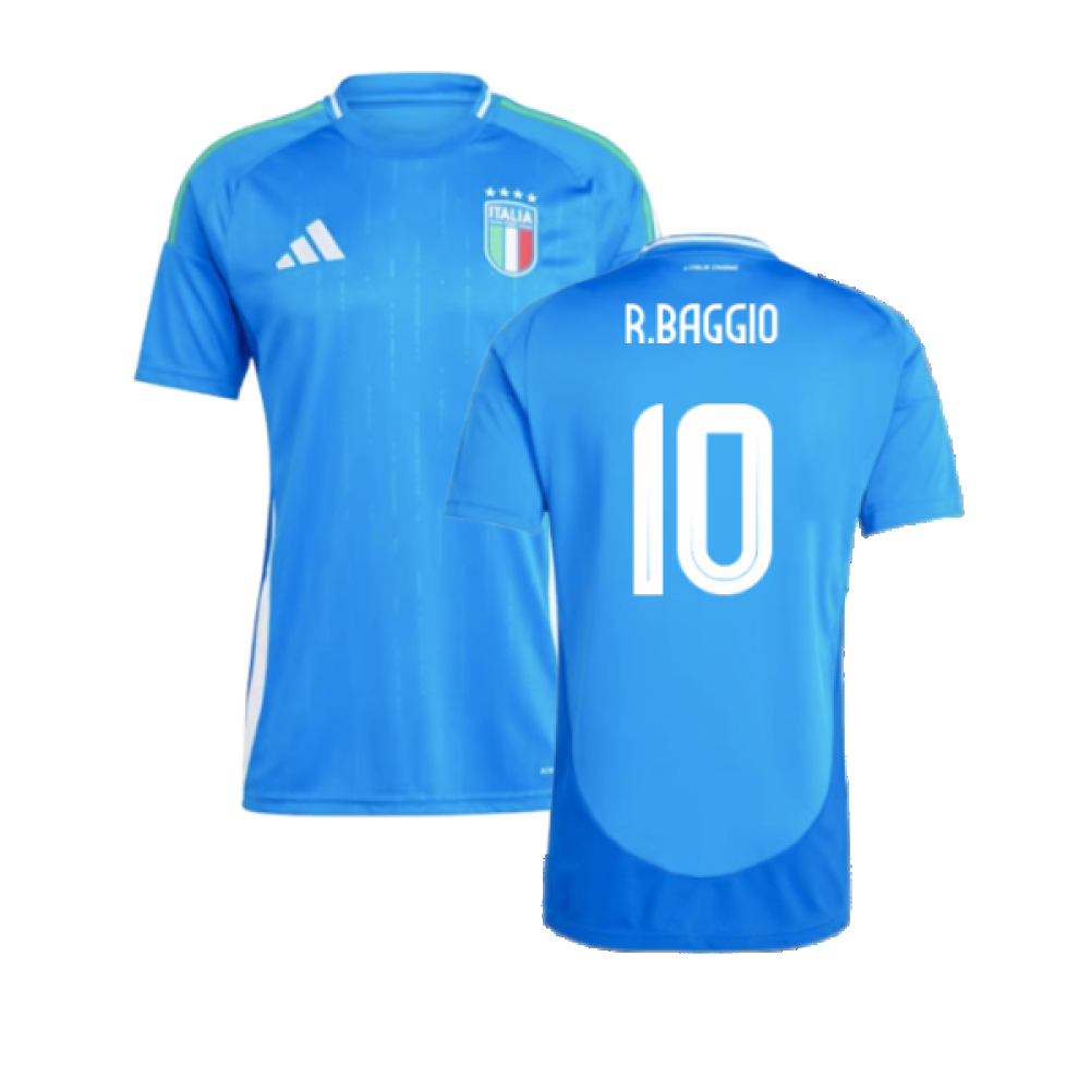 '24-'25 Italy Home Shirt (R.baggio 10) Polyester Roberto Baggio Made By: Adidas Men's Blue Large