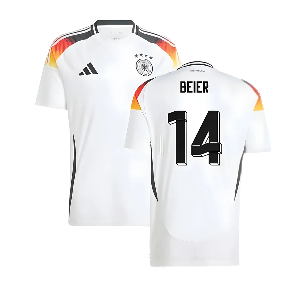 '24-'25 Germany Home Shirt (Beier 14) Polyester Made By: Adidas Men's White Xxl