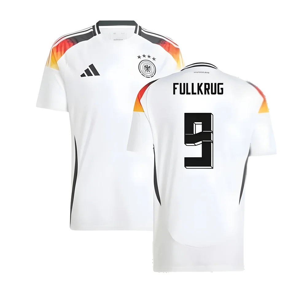 '24-'25 Germany Home Shirt (Fullkrug 9) Polyester Niclas Füllkrug Made By: Adidas Men's White Medium