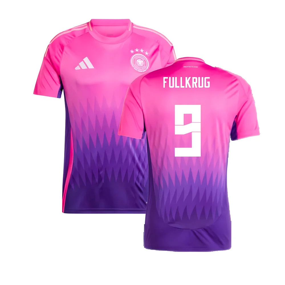 '24-'25 Germany Away Shirt (Fullkrug 9) Polyester Niclas Füllkrug Made By: Adidas Men's Pink Extra Large