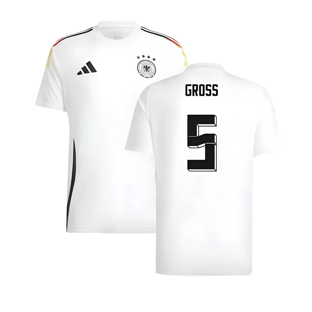 '24-'25 Germany Home Fan Shirt (Gross 5) Polyester Made By: Adidas Men's White Extra Large