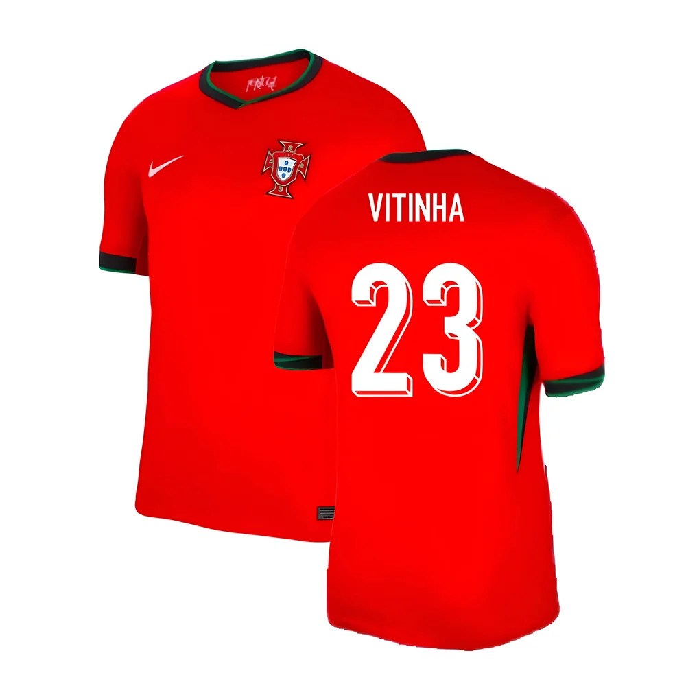 '24-'25 Portugal Home Shirt (Vitinha 23) Polyester Made By: Nike Men's Red Extra Large