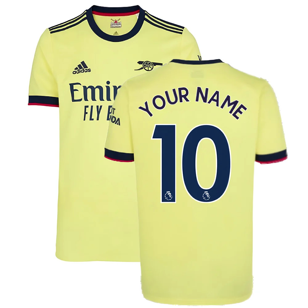'21-'22 Arsenal Away Shirt (Your Name) Polyester Made By: Adidas Men's Yellow Xxl