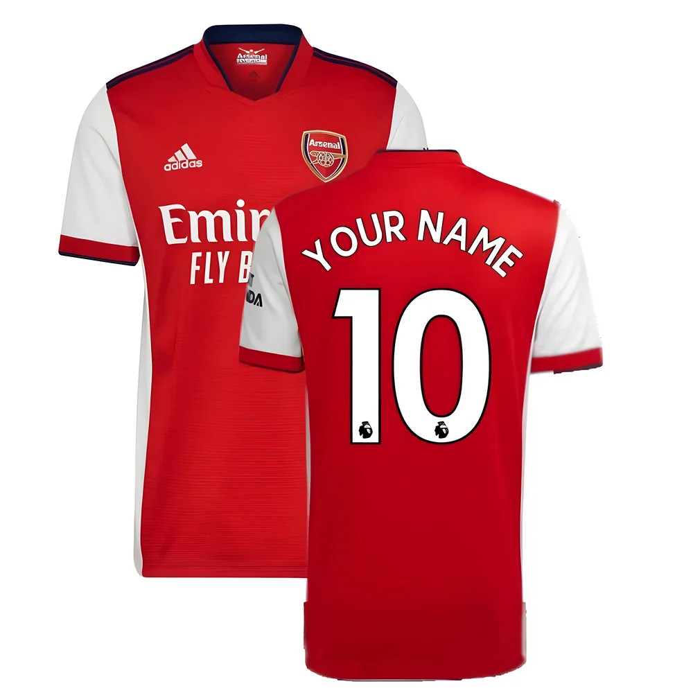 '21-'22 Arsenal Home Shirt (Your Name) Polyester Made By: Adidas Men's Red 3XL