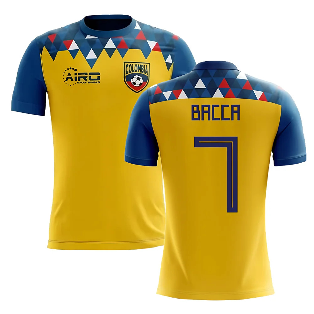 '25-'26 Colombia Concept Football Shirt (Bacca 7) Polyester Made By: Airo Sportswear Men's Yellow 3XL