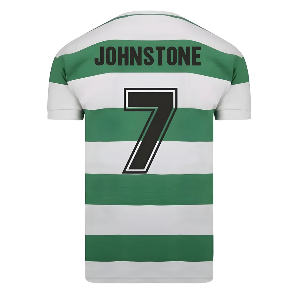 Celtic 1967 European Cup Winners Retro Shirt (Johnstone 7) Polyester Jimmy Johnstone Made By: Score Draw Men's Green Xxl