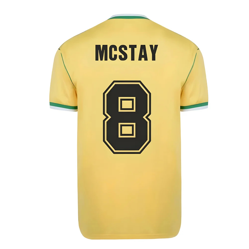 Celtic 1988 Centenary Away Retro Football Shirt (Mcstay 8) Polyester Paul Mcstay Made By: Score Draw Men's Yellow 3XL
