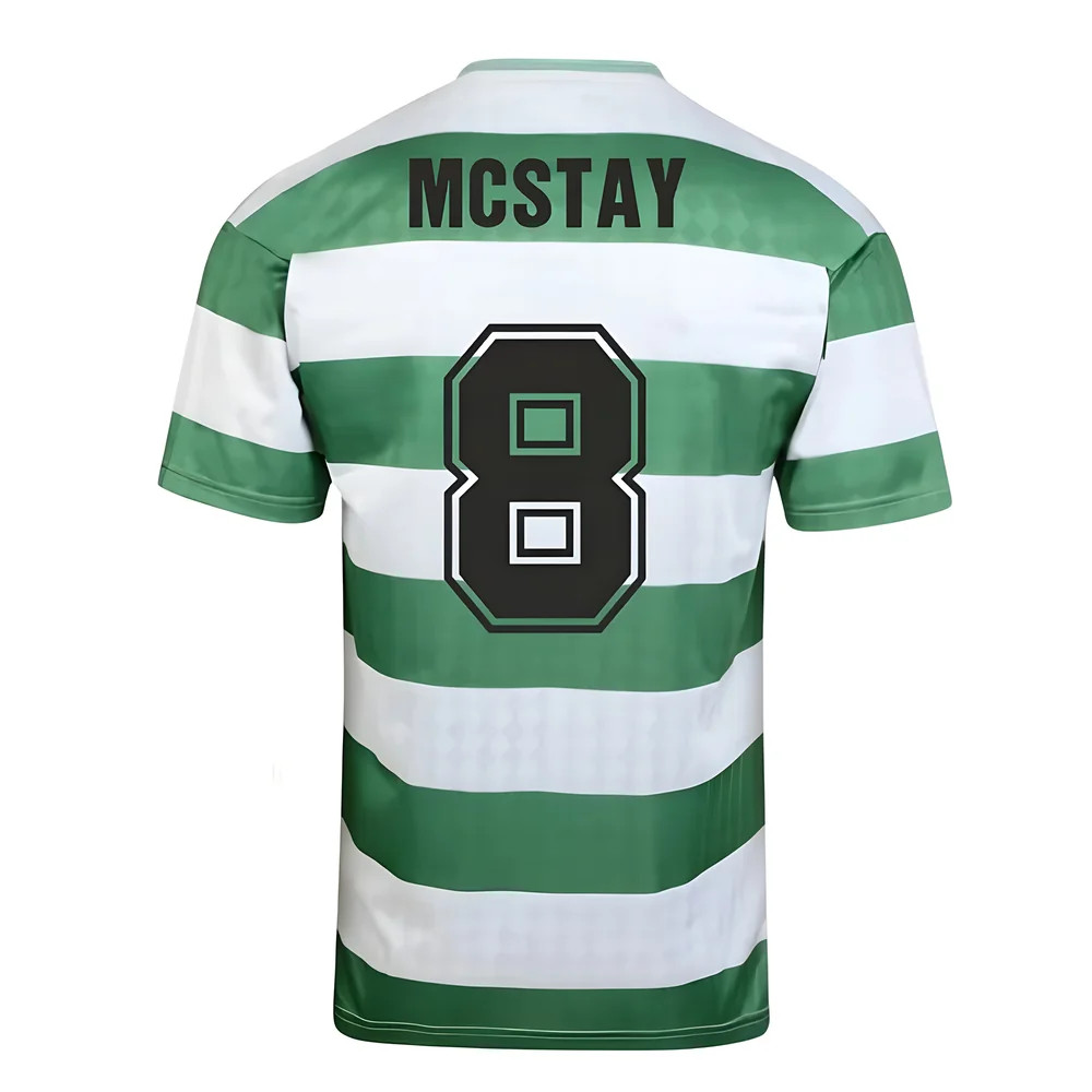 Celtic 1988 Centenary Retro Football Shirt (Mcstay 8) Polyester Paul Mcstay Made By: Score Draw Men's Yellow 3XL