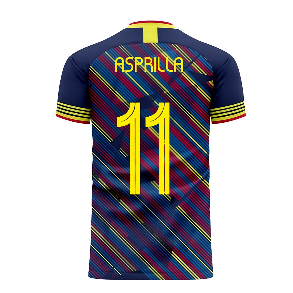 '25-'26 Colombia Third Concept Football Kit (Libero) (Asprilla 11) Polyester Faustino Asprilla Made By: Libero Sportswear Men's Navy 4XL