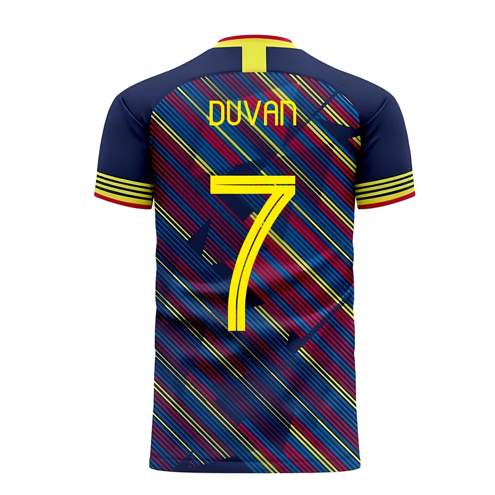 '25-'26 Colombia Third Concept Football Kit (Libero) (Duvan 7) Polyester Duvan Zapata Made By: Libero Sportswear Men's Navy 4XL