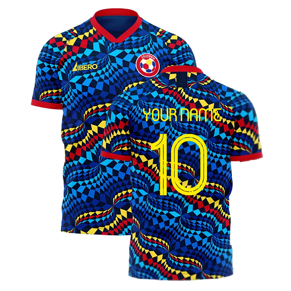 '25-'26 Colombia Fourth Concept Football Kit (Libero) (Your Name) Polyester Made By: Libero Sportswear Men's Navy 4XL
