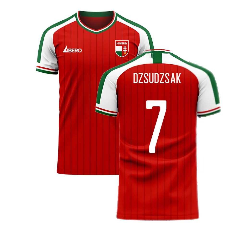 '25-'26 Hungary Home Concept Football Kit (Libero) (Dzsudzsak 7) Polyester Blazs Dzsudzsak Made By: Libero Sportswear Men's Red Xxl