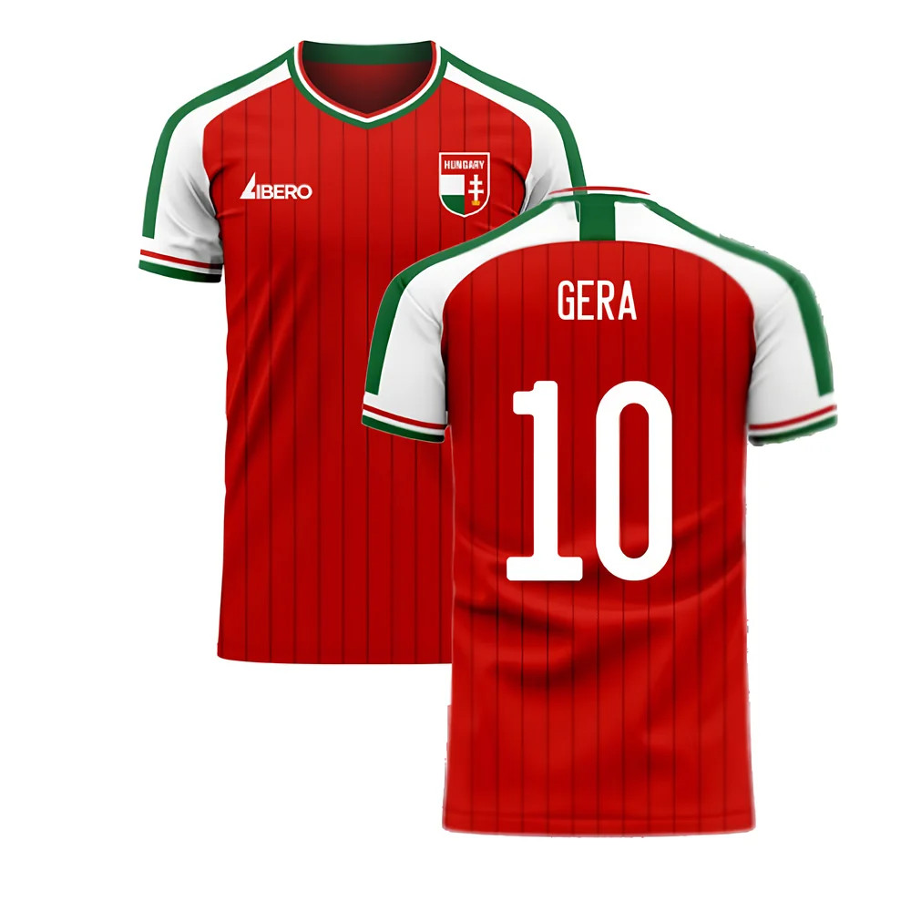 '25-'26 Hungary Home Concept Football Kit (Libero) (Gera 10) Polyester Zoltan Gera Made By: Libero Sportswear Men's Red 4XL