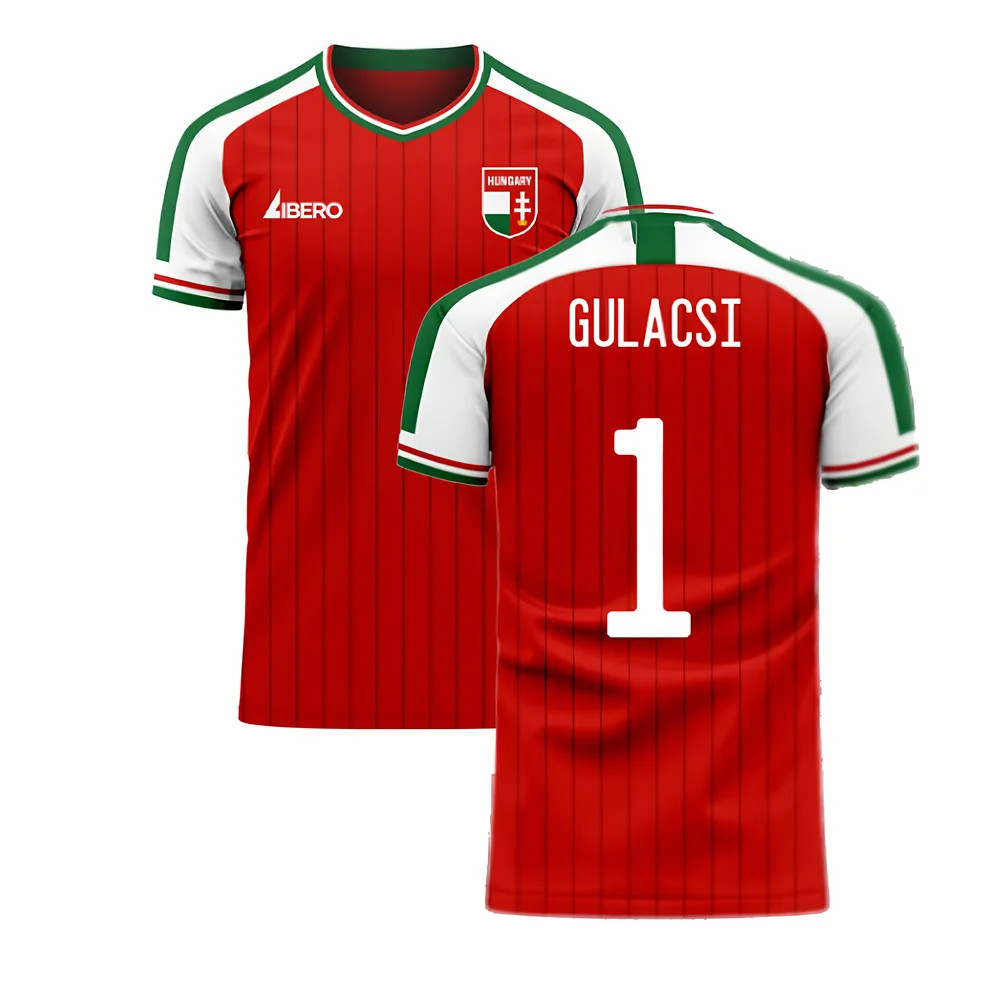 '25-'26 Hungary Home Concept Football Kit (Libero) (Gulacsi 1) Polyester Peter Gulacsi Made By: Libero Sportswear Men's Red 3XL