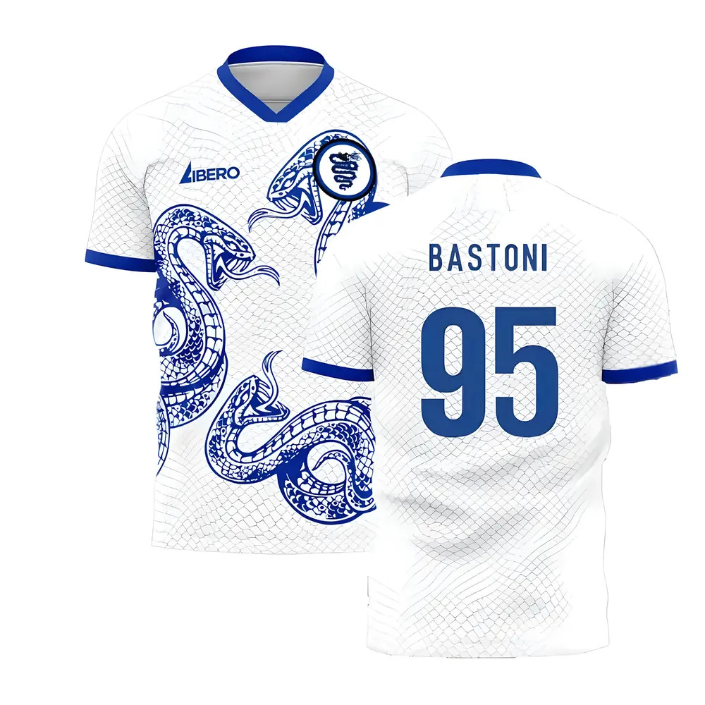 '25-'26 Inter Away Concept Football Kit (Libero) (Bastoni 95) Polyester Inter Milan Made By: Libero Sportswear Men's White 4XL